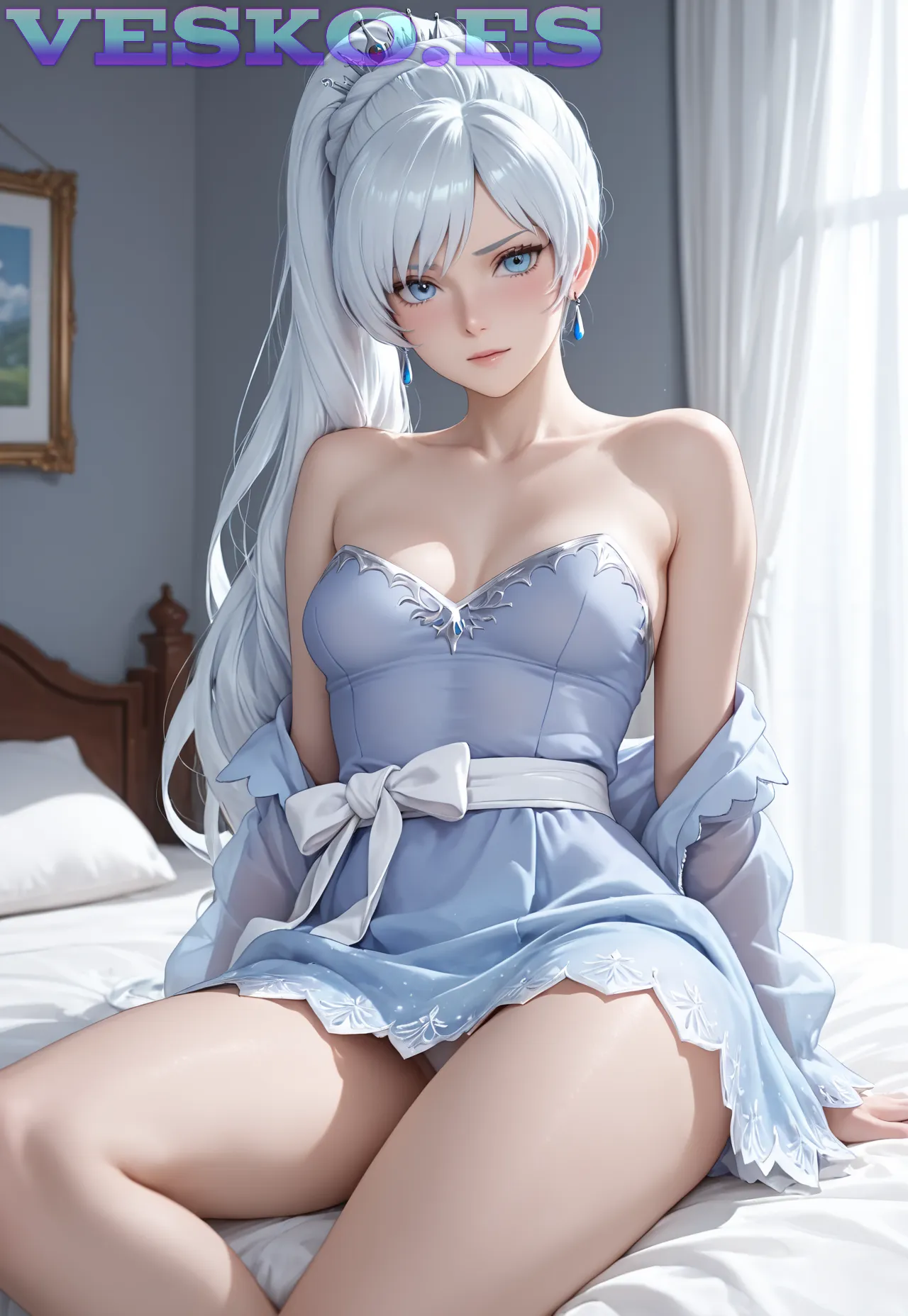 Rubia Desnuda Y Caliente Anime AI Artwork