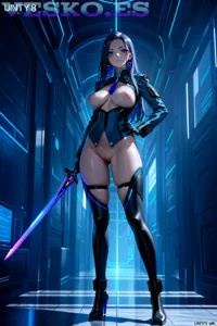 Shione Cooper Una Morena Muy Cachonda Anime AI Artwork