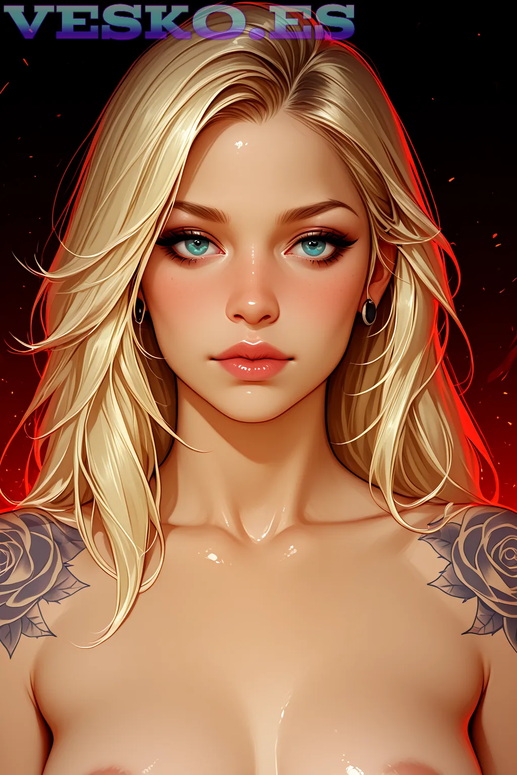 Sin Ropa Anime AI Artwork