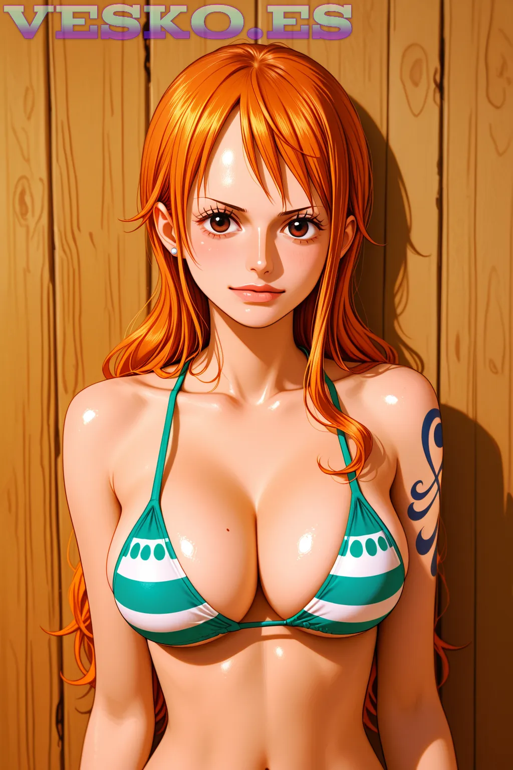 Tetas Con Piercing Bien Amarradas Anime AI Artwork