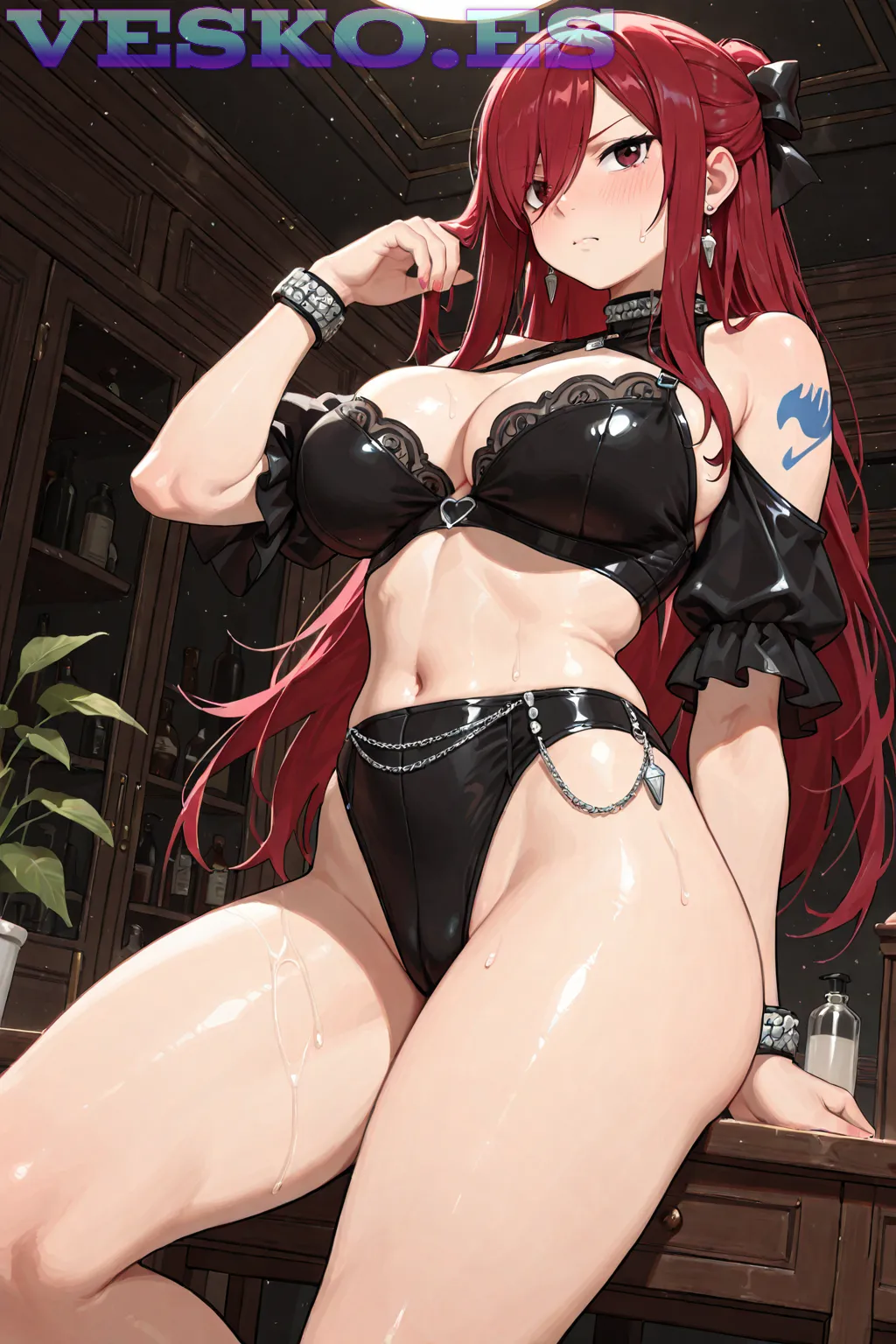 Tetas Desnudas Con Piercing Parte Diez Anime AI Artwork