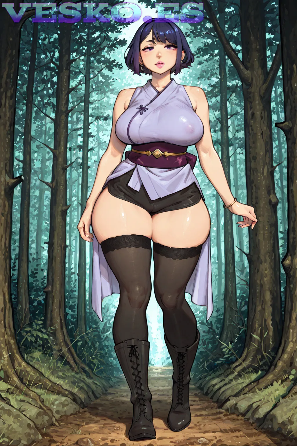 Tetas Desnudas Con Piercing Parte Quince Anime AI Artwork