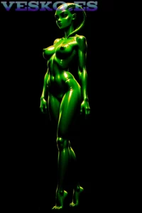 Tetona Morena Azafata Con Grandes Tetas Naturales Usando Tacones Altos Anime AI Artwork