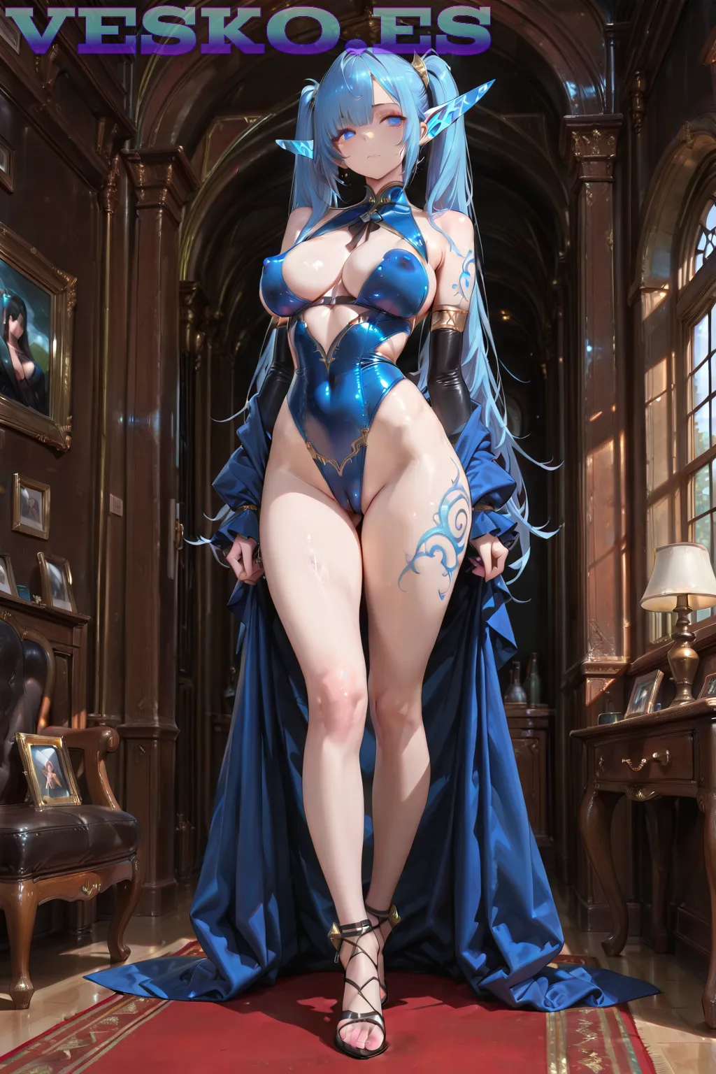 Timida Y Sexy Anime Gostosa Mujer Anime AI Artwork
