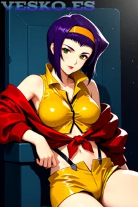 Yua Mikami En Pantalon Corto Anime AI Artwork