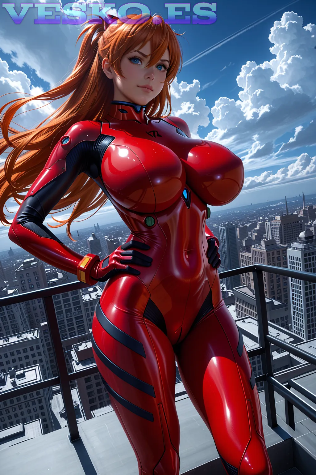 Zuleica Leal Posando Anime AI Artwork